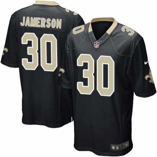 Men's Nike New Orleans Saints 30 Natrell Jamerson Game Black Team Color NFL Jersey