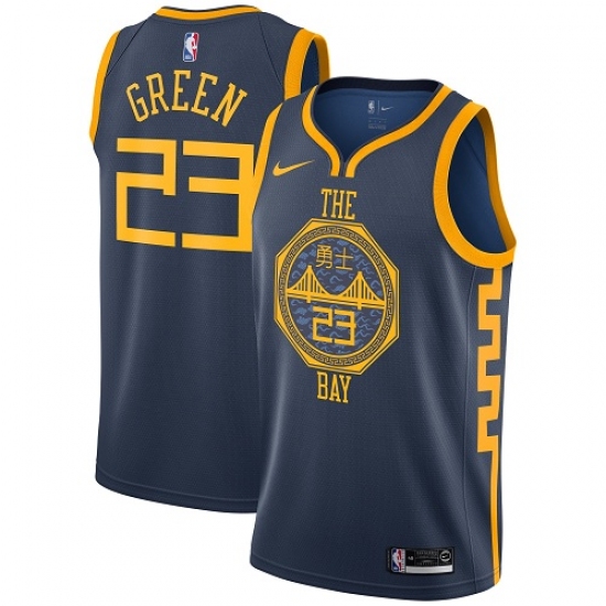 Women's Nike Golden State Warriors 23 Draymond Green Swingman Navy Blue NBA Jersey - City Edition