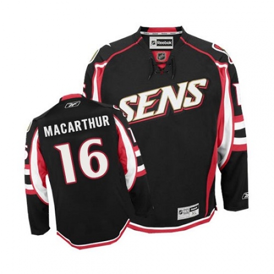 Men's Reebok Ottawa Senators 16 Clarke MacArthur Authentic Black Third NHL Jersey