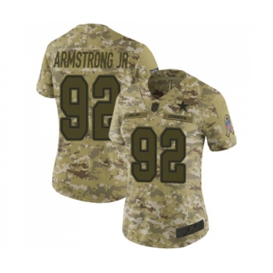 Women's Dallas Cowboys 92 Dorance Armstrong Jr. Limited Camo 2018 Salute to Service Football Jersey