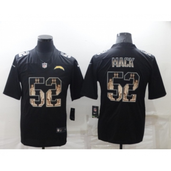 Men's Los Angeles Chargers 52 Khalil Mack Black Statue Of Liberty Limited Stitched Jersey