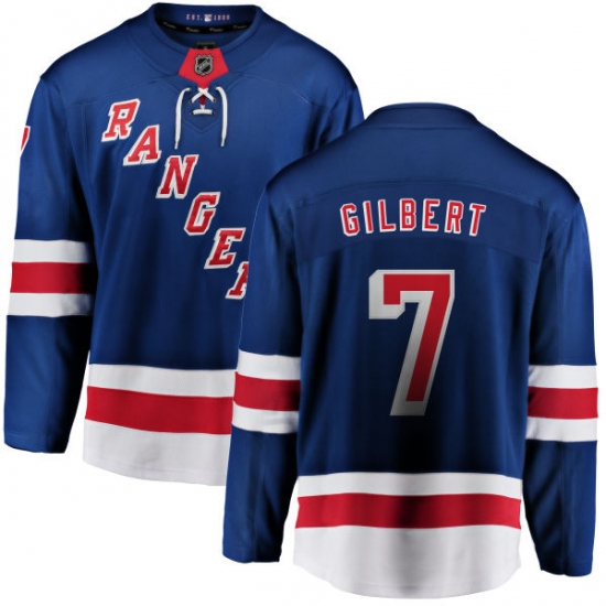 Men's New York Rangers 7 Rod Gilbert Fanatics Branded Royal Blue Home Breakaway NHL Jersey