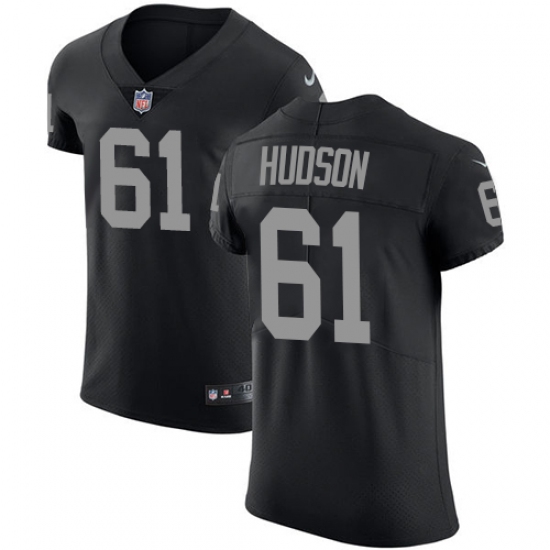 Men's Nike Oakland Raiders 61 Rodney Hudson Black Team Color Vapor Untouchable Elite Player NFL Jersey