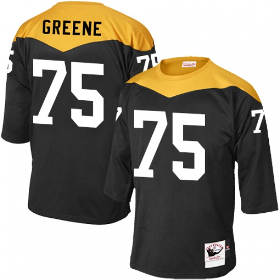 Men's Mitchell and Ness Pittsburgh Steelers 75 Joe Greene Elite Black 1967 Home Throwback NFL Jersey