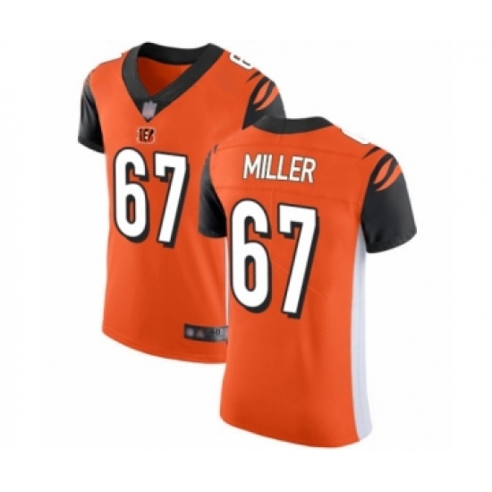 Men's Cincinnati Bengals 67 John Miller Orange Alternate Vapor Untouchable Elite Player Football Jersey