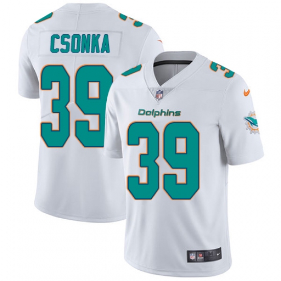 Youth Nike Miami Dolphins 39 Larry Csonka Elite White NFL Jersey