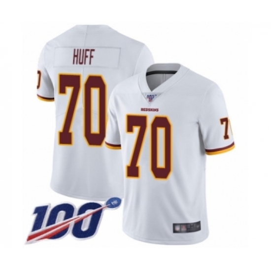 Youth Washington Redskins 70 Sam Huff White Vapor Untouchable Limited Player 100th Season Football Jersey