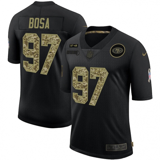Men's San Francisco 49ers 97 Nick Bosa Camo 2020 Salute To Service Limited Jersey