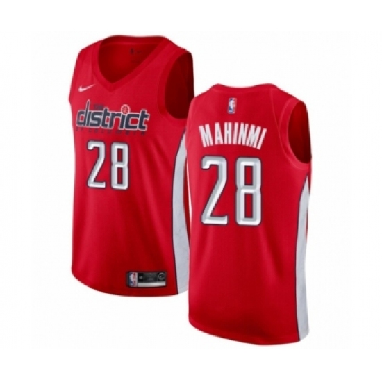 Men's Nike Washington Wizards 28 Ian Mahinmi Red Swingman Jersey - Earned Edition