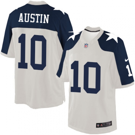 Men's Nike Dallas Cowboys 10 Tavon Austin Limited White Throwback Alternate NFL Jersey