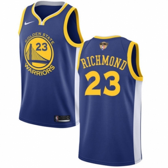 Men's Nike Golden State Warriors 23 Mitch Richmond Swingman Royal Blue Road 2018 NBA Finals Bound NBA Jersey - Icon Edition