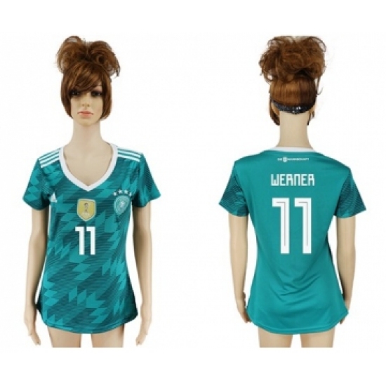 Women's Germany 11 Werner Away Soccer Country Jersey