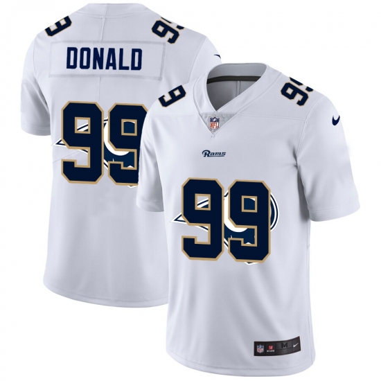 Men's Los Angeles Rams 99 Aaron Donald White Nike White Shadow Edition Limited Jersey
