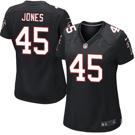 Women's Nike Atlanta Falcons 45 Deion Jones Game Black Alternate NFL Jersey