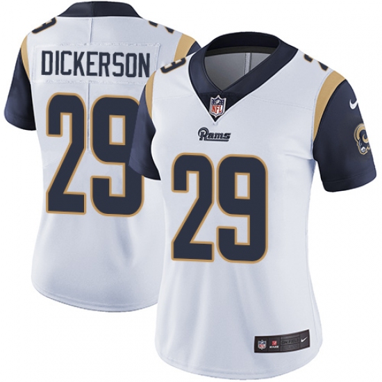 Women's Nike Los Angeles Rams 29 Eric Dickerson White Vapor Untouchable Limited Player NFL Jersey