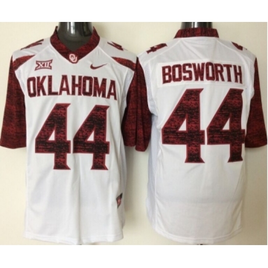 Oklahoma Sooners 44 Brian Bosworth White College Football Jersey
