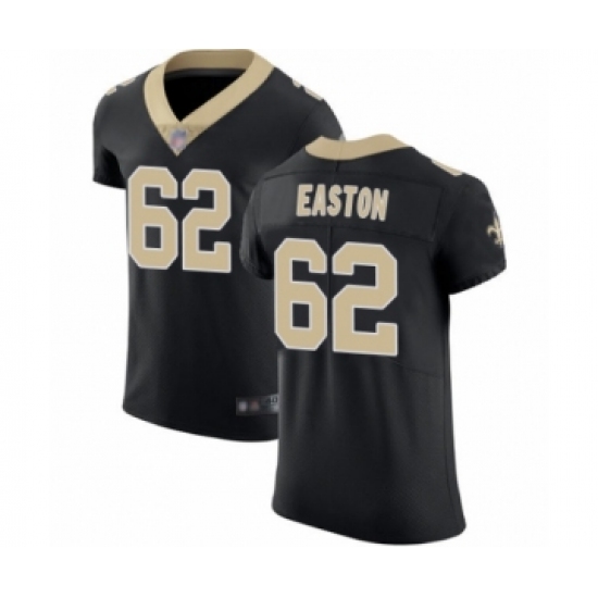 Men's New Orleans Saints 62 Nick Easton Black Team Color Vapor Untouchable Elite Player Football Jersey