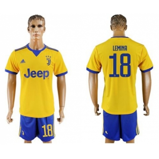 Juventus 18 Lemina Away Soccer Club Jersey