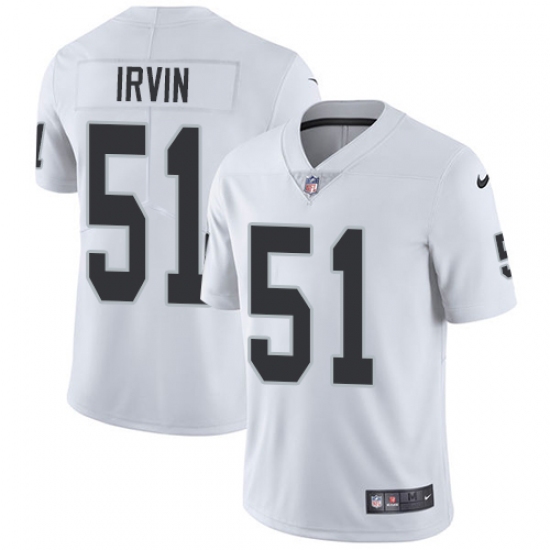 Youth Nike Oakland Raiders 51 Bruce Irvin White Vapor Untouchable Limited Player NFL Jersey
