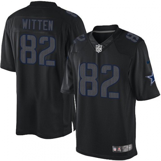 Men's Nike Dallas Cowboys 82 Jason Witten Limited Black Impact NFL Jersey