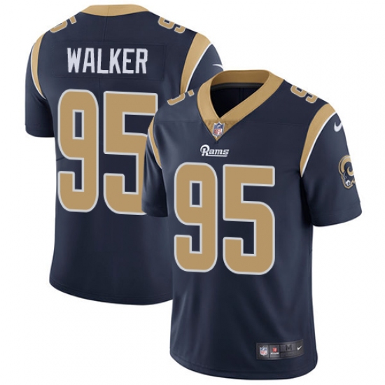 Youth Nike Los Angeles Rams 95 Tyrunn Walker Navy Blue Team Color Vapor Untouchable Limited Player NFL Jersey