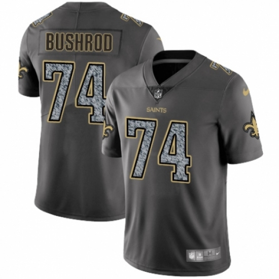 Men's Nike New Orleans Saints 74 Jermon Bushrod Gray Static Vapor Untouchable Limited NFL Jersey