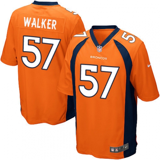 Men's Nike Denver Broncos 57 Demarcus Walker Game Orange Team Color NFL Jersey