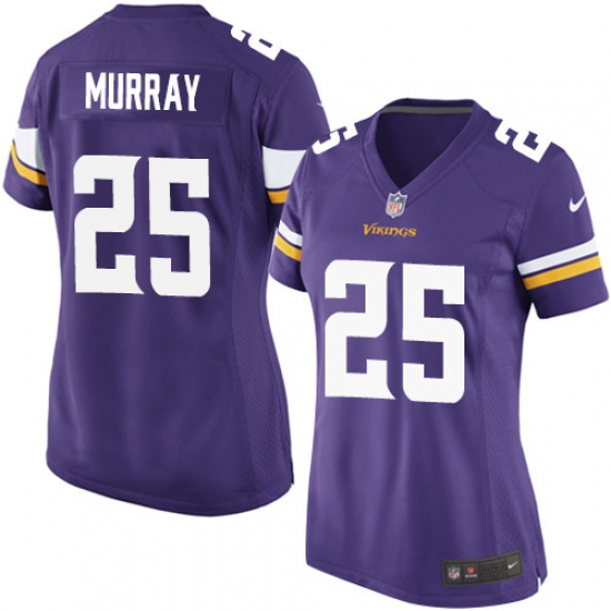 Women's Nike Minnesota Vikings 25 Latavius Murray Game Purple Team Color NFL Jersey