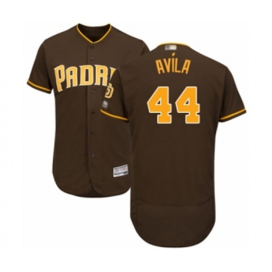 Men's San Diego Padres 44 Pedro Avila Brown Alternate Flex Base Authentic Collection Baseball Player Jersey