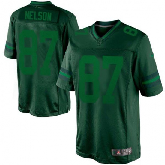 Men's Nike Green Bay Packers 87 Jordy Nelson Green Drenched Limited NFL Jersey