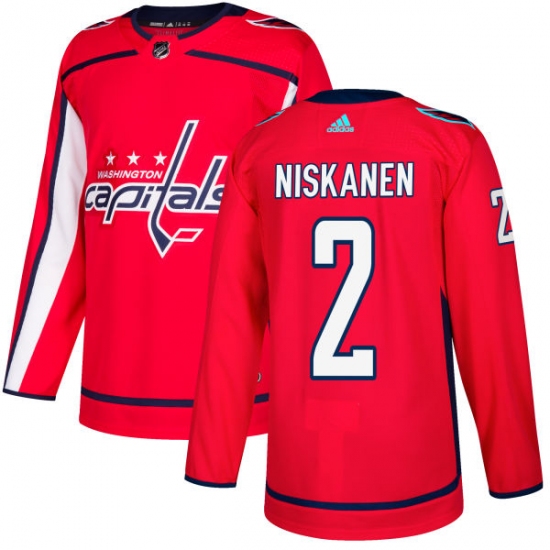 Men's Adidas Washington Capitals 2 Matt Niskanen Premier Red Home NHL Jersey