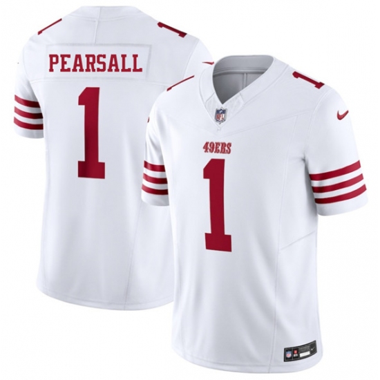 Men's San Francisco 49ers 1 Ricky Pearsall White 2025 F.U.S.E. Vapor Untouchable Limited Football Stitched Jersey