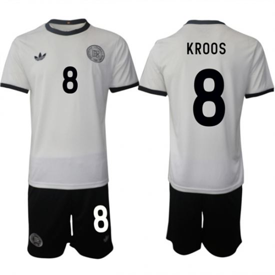 Men's Germany 8 Kroos White 2025 Home Soccer Jersey Suit