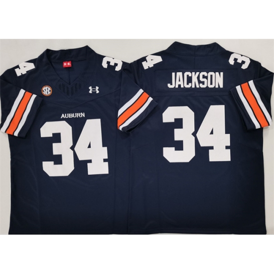 Men's Auburn Tigers 34 Bo Jackson Navy 2024 F.U.S.E. Limited Stitched Jersey