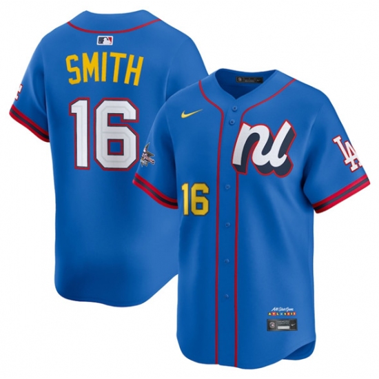 Men's National League 16 Will Smith Blue 2025 All-Star Edition Limited Stitched Baseball Jersey