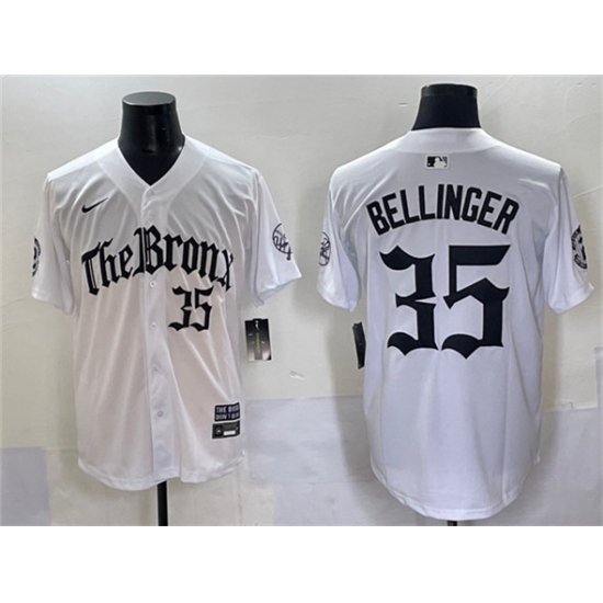 Men's New York Yankees 35 Cody Bellinger White 'Gothic Legacy Edition' Vapor Premier Limited Stitched Baseball Jersey