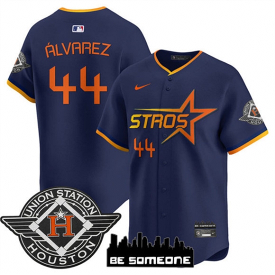 Men's Houston Astros 44 Yordan Alvarez Navy 2025 City Connect Limited Stitched Baseball Jersey