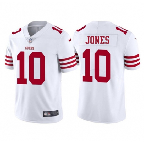 Men's San Francisco 49ers 10 Mac Jones White 2025 Vapor Untouchable Limited Football Stitched Jersey