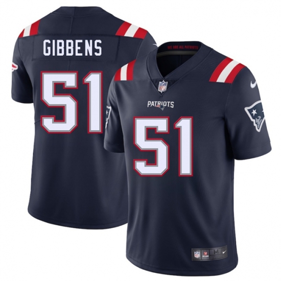 Men's New England Patriots 51 Jack Gibbens Navy 2025 Vapor Limited Football Stitched Jersey