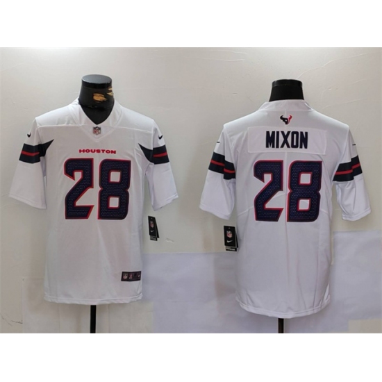 Men's Houston Texans 28 Joe Mixon White Vapor Untouchable Stitched Football Jersey