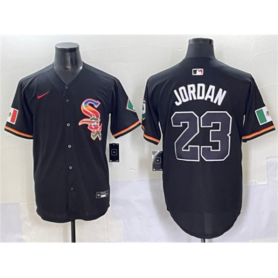 Men's Chicago White Sox 23 Michael Jordan Black Mexico Limited Stitched Baseball Jersey