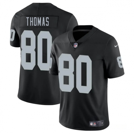 Men's Las Vegas Raiders 80 Ian Thomas Black 2025 Vapor Football Stitched Jersey