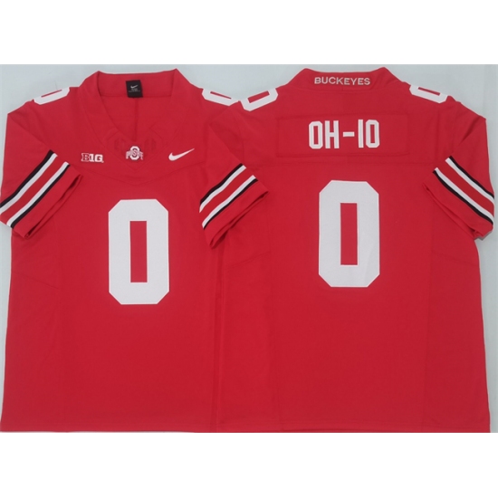 Men's Ohio State Buckeyes 0 OH-IO Red F.U.S.E. Limited Stitched Jersey