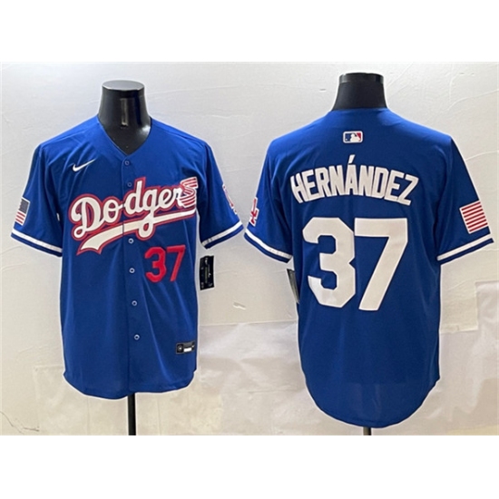 Men's Los Angeles Dodgers 37 Teoscar Hern