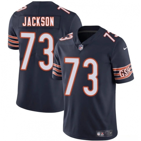 Men's Chicago Bears 73 Jonah Jackson Navy 2025 Vapor Football Stitched Jersey