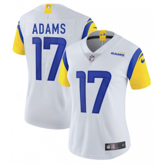 Women's Los Angeles Rams 17 Davante Adams White 2025 Vapor Untouchable Limited Stitched Jersey(Run Small)