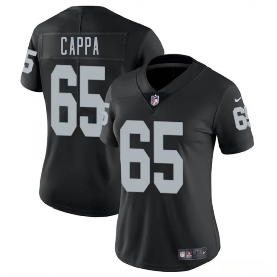 Women's Las Vegas Raiders 65 Alex Cappa Black 2025 Vapor Football Stitched Jersey(Run Small)