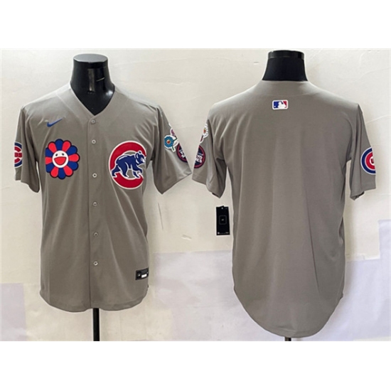 Men's Chicago Cubs Blank Gray 2025 Tokyo Series Limited Stitched Baseball Jersey