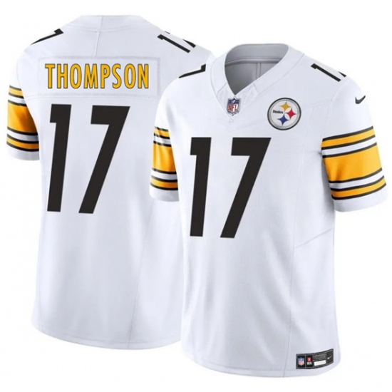 Men's Pittsburgh Steelers 17 Skylar Thompson White 2025 F.U.S.E. Vapor Untouchable Limited Football Stitched Jersey