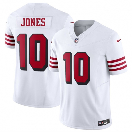 Youth San Francisco 49ers 10 Mac Jones New White 2025 F.U.S.E. Vapor Untouchable Limited Stitched Football Jersey